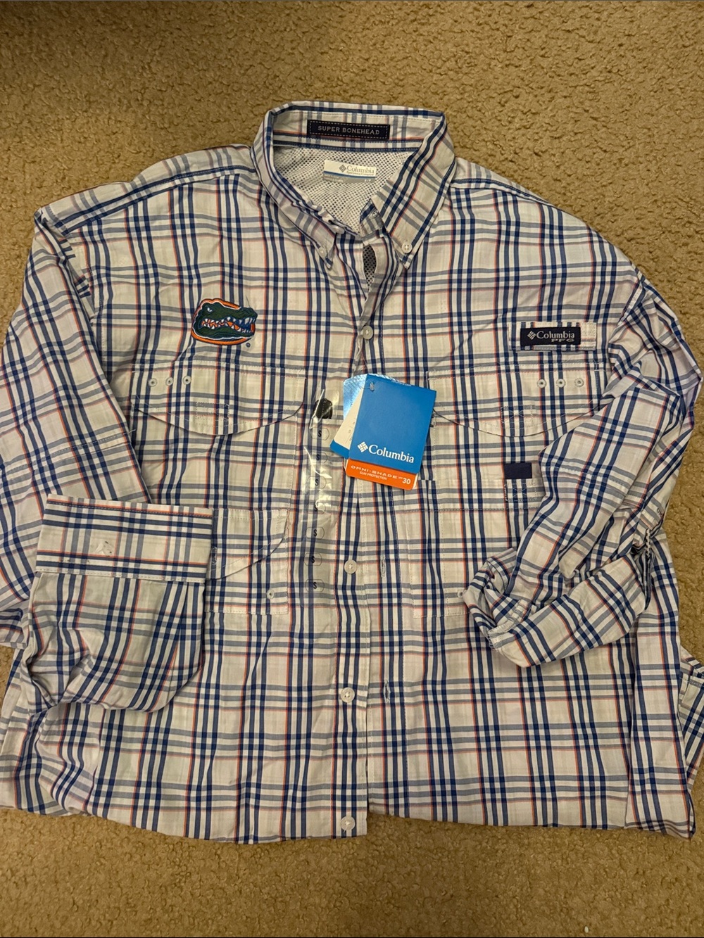 Columbia Men’s  Florida Gators Plaid Button-Down Shirt